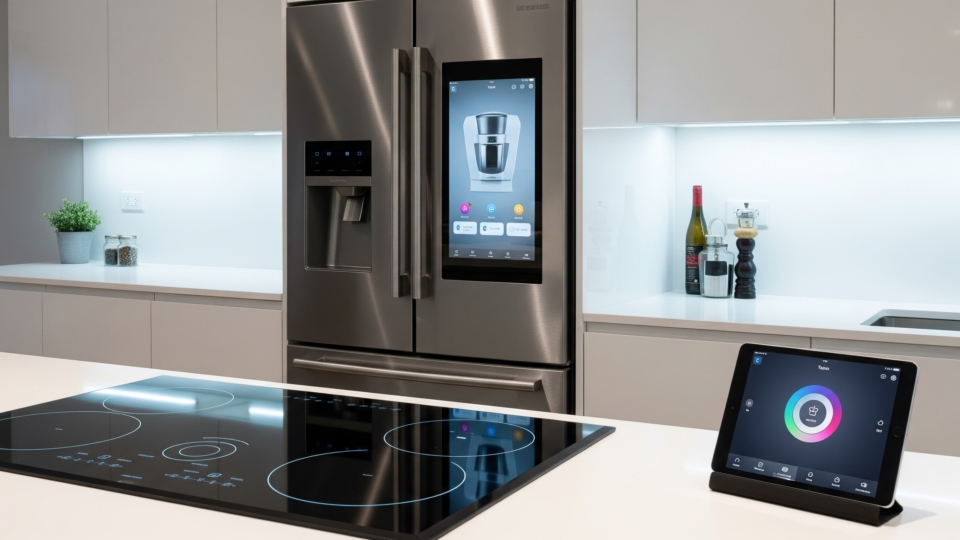 A Global Shift: Smart Homes as the New Standard High-tech kitchen in China with touchscreen appliances and integrated smart lighting